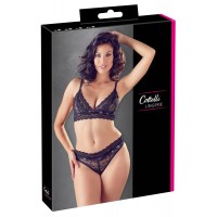 Apakšveļas komplekts ar akmentiņiem l melns - cottelli lingerie