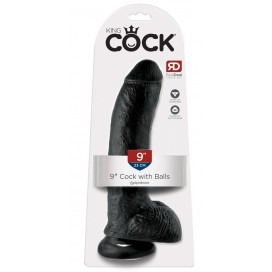 Dildo munanditega 23cm must - King Cock