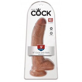 Dildo ar sēkliniekiem 23cm miesas krāsa - King cock