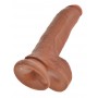 Dildo ar sēkliniekiem 23cm miesas krāsa - King cock