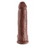 Коричневый фаллоимитатор-гигант 12" cock with balls - 30,5 см.