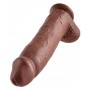 Коричневый фаллоимитатор-гигант 12" cock with balls - 30,5 см.