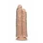 Телесный сдвоенный фаллоимитатор double trouble double shaft dildo - 24 см.