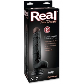 Realistlik musta värvi iminapaga vibraator - Real feel deluxe - nr.7
