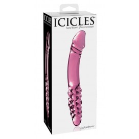 Stikla dildo rozā - Icicles no. 57