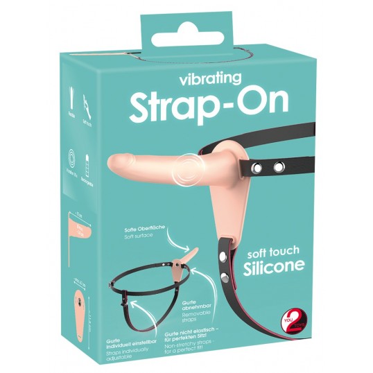 Vibruojantis Strap-On Soft Touch