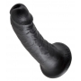 Dildo ar piesūcekni 16cm melns - King Cock