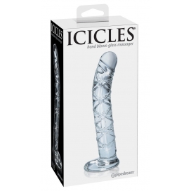 Stikla dildo caurspīdīgs - Icicles no. 60