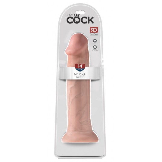 Dildo ar piesūcekni 37cm miesas krāsa - King cock