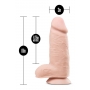Biezs dildo 25,4cm miesas krāsa - Au natural