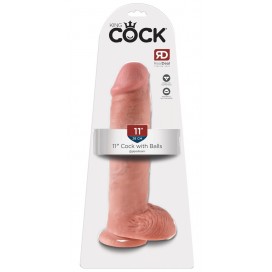 Dildo munanditega 28cm ihuvärvi - King Cock