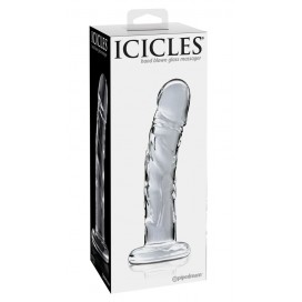 Stikla dildo caurspīdīgs - Icicles no. 62