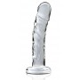 Stikla dildo caurspīdīgs - Icicles no. 62