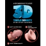 Телесный фаллоимитатор на присоске 9.5" triple density double penetrator - 24,1 см.
