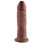 Dildo ar piesūcekni 24cm brūns - King Cock