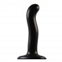 Dildo ar sirds formas piesūcekni 16,4cm melns S - Strap-on-me