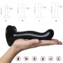 Dildo ar sirds formas piesūcekni 16,4cm melns S - Strap-on-me