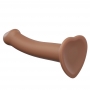 Südamekujulise iminapaga dildo 19,8cm ihuvärvi L - Strap-on-me