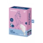 Gaisa pulsators ar vibrācijām un aplikāciju balts - Satisfyer love triangle