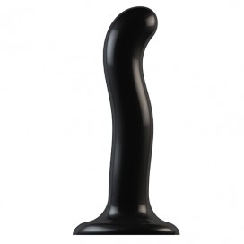 Dildo ar sirds formas piesūcekni 18cm melns M - Strap-on-me