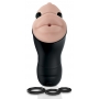 Мастурбатор вагина и ротик с вибрацией PDX ELITE Double Penetration Vibrating Stroker, черный