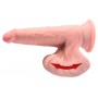 Realistlik dildo munandite ja iminapaga 19cm - KING COCK PLUS