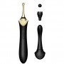 Vibrator with 3 attachments - Zalo - bess obsidian black