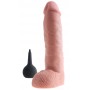 Dildo ar sēkliniekiem un spermas rezervuāru 28cm - king cock