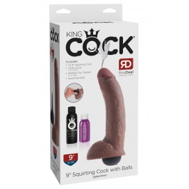 Dildo munandite ja spermamajaga 23cm pruun - king cock