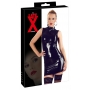 Мини платье без рукавов из латекса 2XL