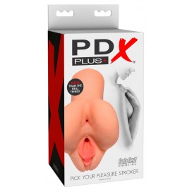 Мастурбатор вагина и анус Pipedream PDX Plus Pick Your Pleasure Stroker, телесный