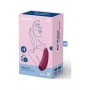 KLITORA GAISA STIMULATORS AR VIBRĀCIJU - SATISFYER CURVY 1+ sarkans