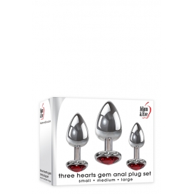 A&e three hearts gem anal plug set
