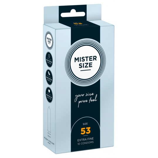 Prezervatīvi lateksa 53 mm 10 gab - Mister size