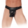 Meeste must strap-on elastsete rihmadega 21cm