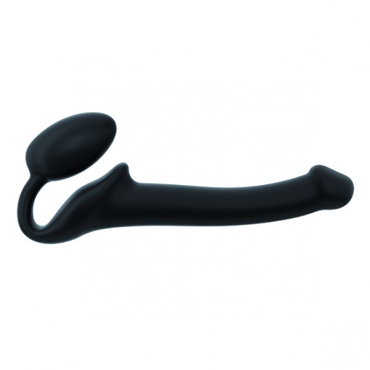 Strap-on-me - semi-realistic bendable strap-on black m