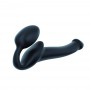 Strap-on-me - semi-realistic bendable strap-on black m