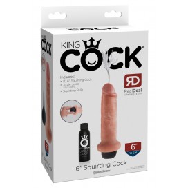 Dildo ar sēkliniekiem un spermas rezervuāru 20cm - king cock