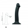 Dildo ar sirds formas piesūcekni 18cm melns M - Strap-on-me