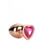 Gleaming love rose gold plug large