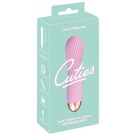 Mini vibrators ar stimulējošu tekstūru rozā - Cuties