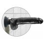 VIBRĒJOŠS DILDO AR PIESŪCEKNI 23 cm - KING COCK