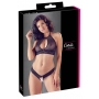 Avatud võrkkangast pesukomplekt l/xl must cottelli lingerie