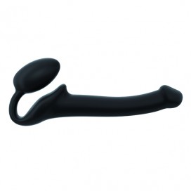 Strap-on-me - semi-realistic bendable strap-on black l