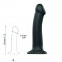 Dildo südamekujulise iminapaga 19cm must M - Strap-on-me