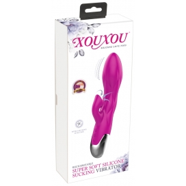 Truša vibrators ar gaisa klitora pulsatoru/sūkšanas funkciju rozā - Xouxou