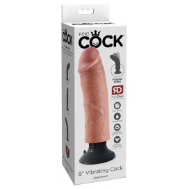 Реалистичный вибратор PipeDream King Cock 25cm с фиксацией формы на съемной присоске, телесный