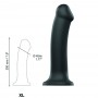 Strap-on-me - semi-realistic dual density bendable dildo black xl