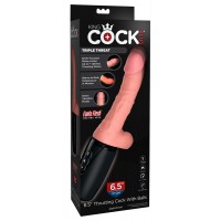 Reālistisks vibrators ar grūšanas kustībām - KING COCK