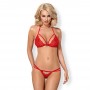 Obsessive - 838-set-3 set 2 pcs red s/m